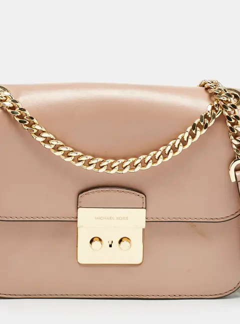 Michael Kors Old Rose Leather Brandi Shoulder Bag