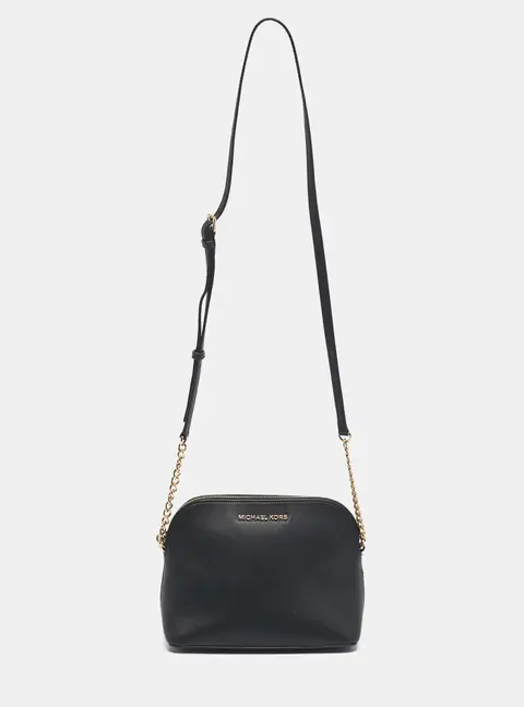 Michael Kors Cindy Black Leather Crossbody Bags