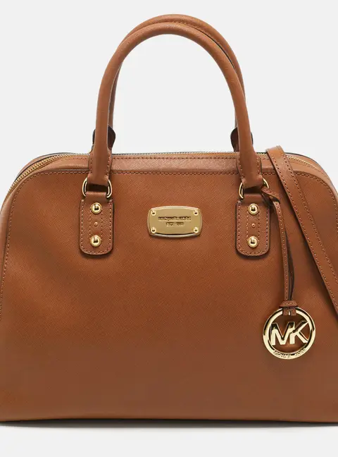 Michael Kors Brown Leather Large Sandrine Satchel
