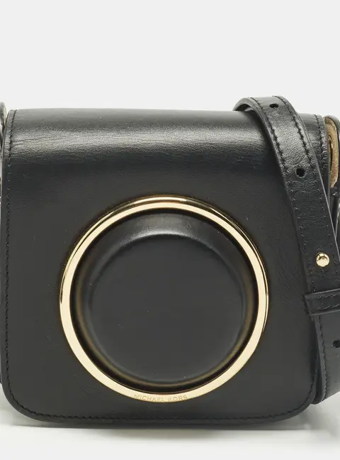 Michael Kors Scout Black Leather Camera Bag