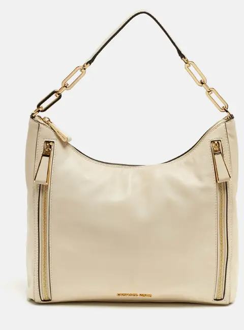 Michael Kors Matilda Ivory Leather Shoulder Bag