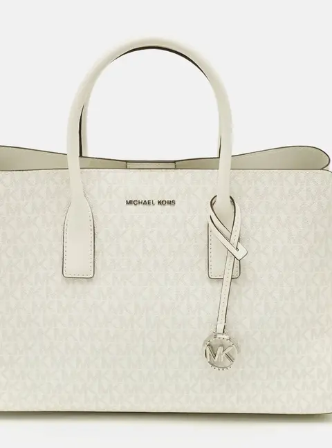 Michael kors Ruthie White Signature Coated Canvas Satchel