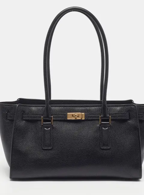 Michael Kors Hamilton Moderne Small Black Leather Satchel
