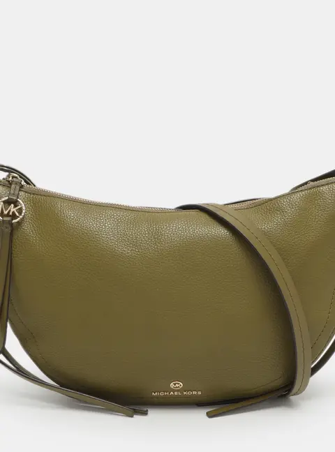 Michael Kors Camden Green Leather Shoulder Bag