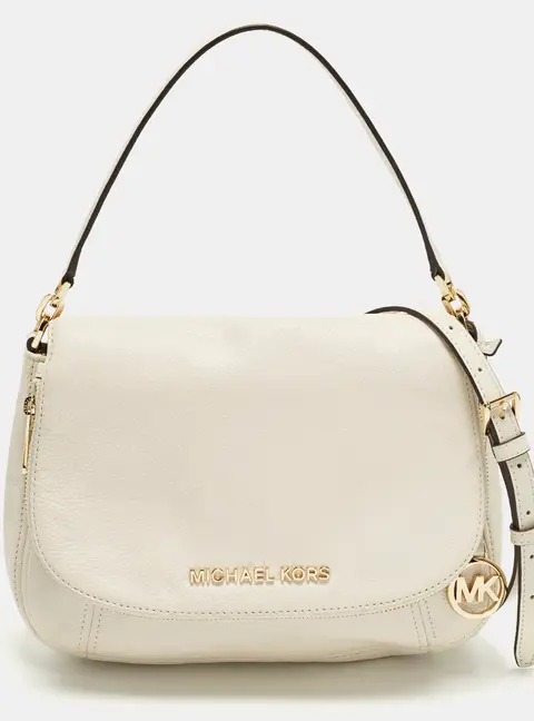 Michael Kors Bedford Off White Leather Shoulder Bag