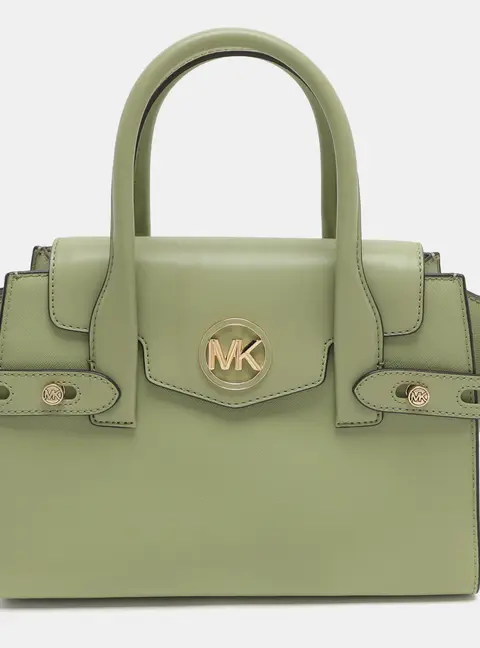 Michael Kors Carmen Green Leather Satchel