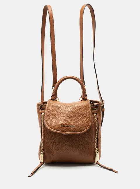 Michael Kors Viv Extra Small Brown Leather Backpack