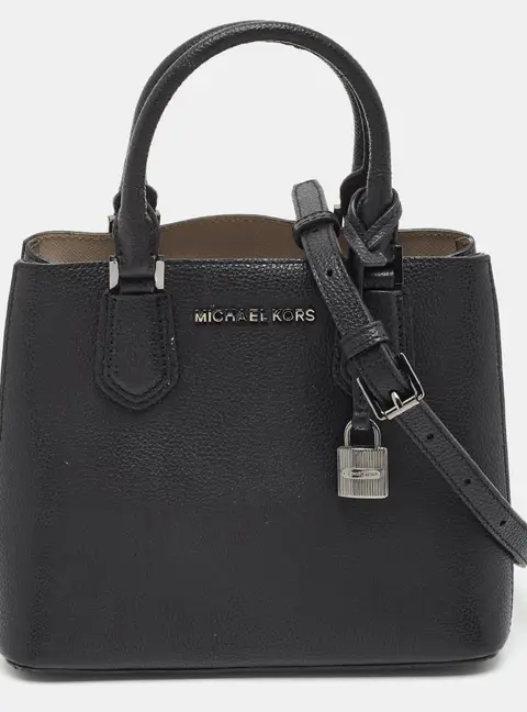 Michael Kors Adele Medium Black Leather Tote