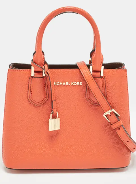 Michael Kors Adele Orange Leather Tote