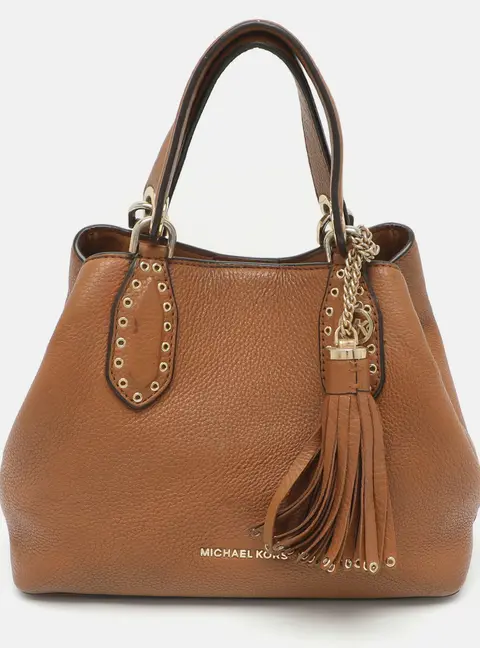 Michael Kors Brooklyn Small Brown Leather Tote