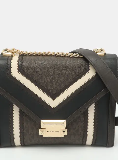 Michael Kors Whitney Multicolor Signature Coated Canvas and Leather Shoulder Bag