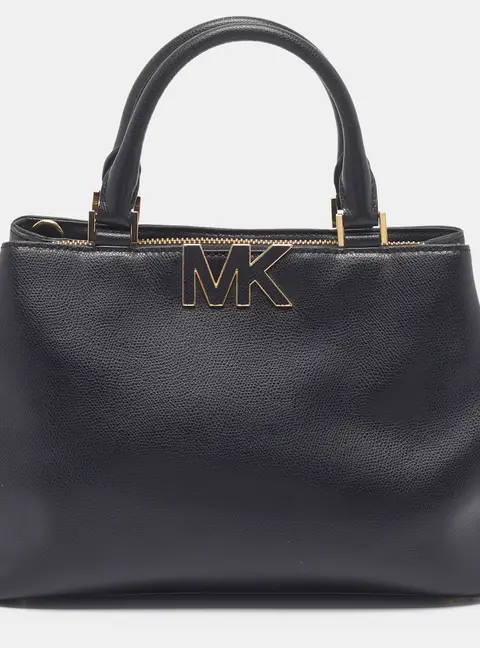 Michael Kors Florence Medium Black Leather Satchel