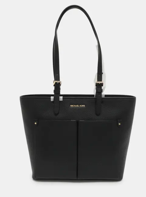 Michael Kors Jet Set Travel Medium Black Double Pocket Tote