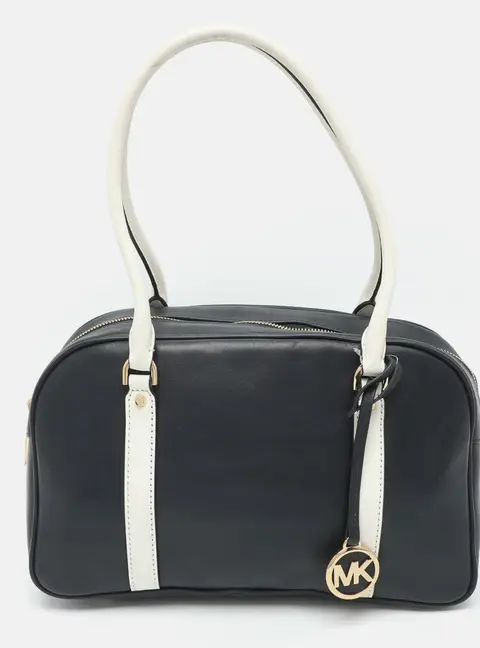 Michael Kors Chatham Medium Admiral/White Leather Satchel