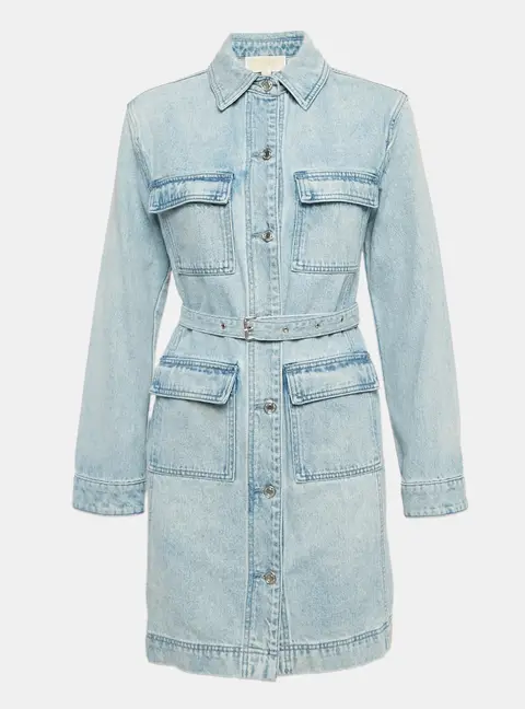 MICHAEL Michael Kors Blue Denim Mini Dress S