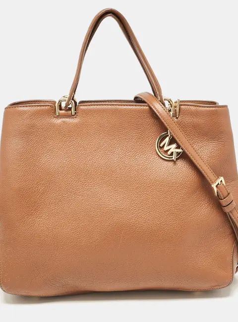 MICHAEL Michael Kors Brown Soft Leather Anabelle Zip Tote
