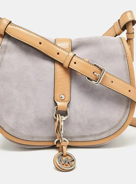 MICHAEL Michael Kors Purple Faux Leather and Suede Shoulder Bags
