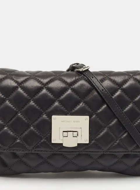 MICHAEL Michael Kors Black Quilted Leather Crossbody Bag