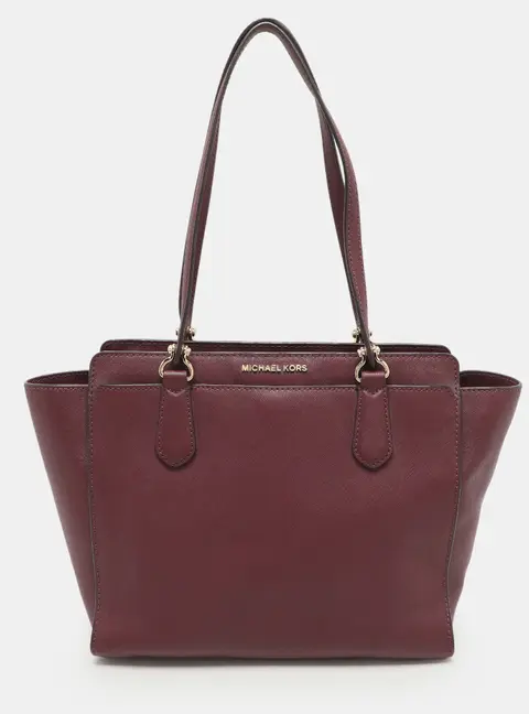 MICHAEL Michael Kors Burgundy Leather Dee Dee Convertible Tote