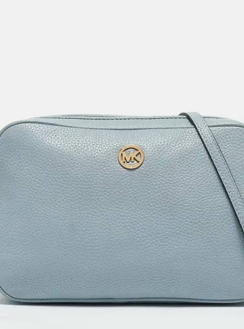 MICHAEL Michael Kors Pale Blue Leather Camera Shoulder Bag