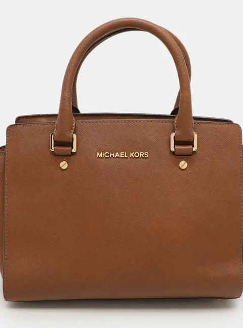 MICHAEL Michael Kors Brown Leather Medium Selma Satchel