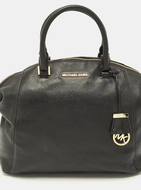 MICHAEL Michael Kors Black Leather Riley Satchel