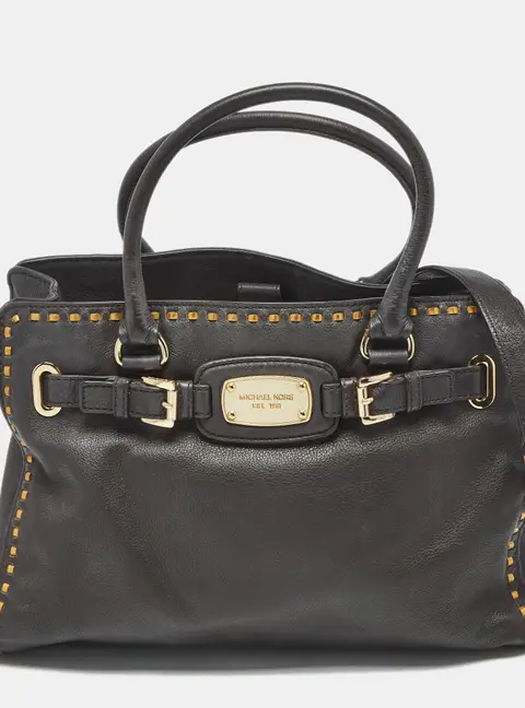 MICHAEL Michael Kors Mocha Leather Large East West Hamilton Tote