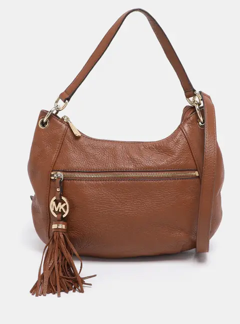 MICHAEL Michael Kors Brown Leather Tassel Crossbody Bag