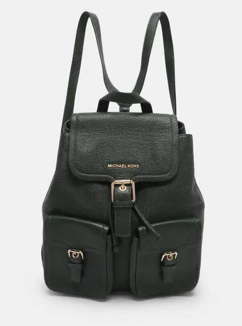MICHAEL Michael Kors Green Leather Susie Drawstring Backpack
