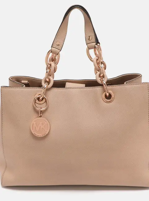 MICHAEL Michael Kors Cynthia Medium Pink Leather Satchel