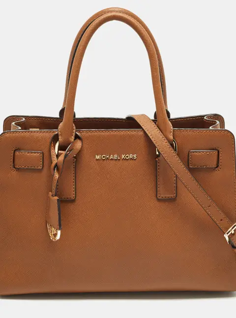 MICHAEL Michael Kors East West Dillon Medium Brown Saffiano Leather Tote