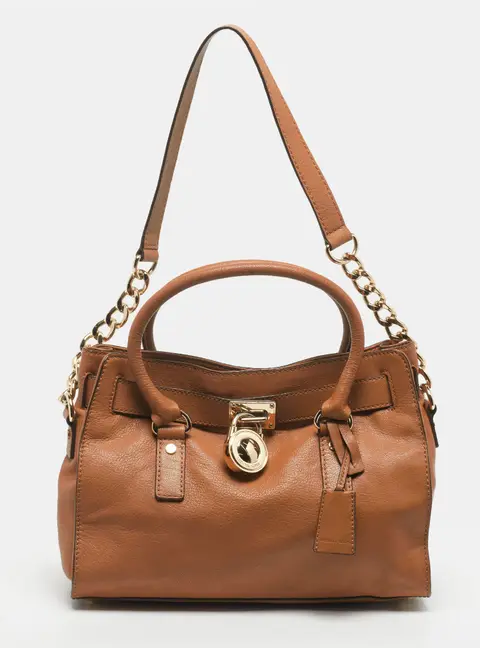 MICHAEL Michael Kors Hamilton East West Medium Brown Leather Tote