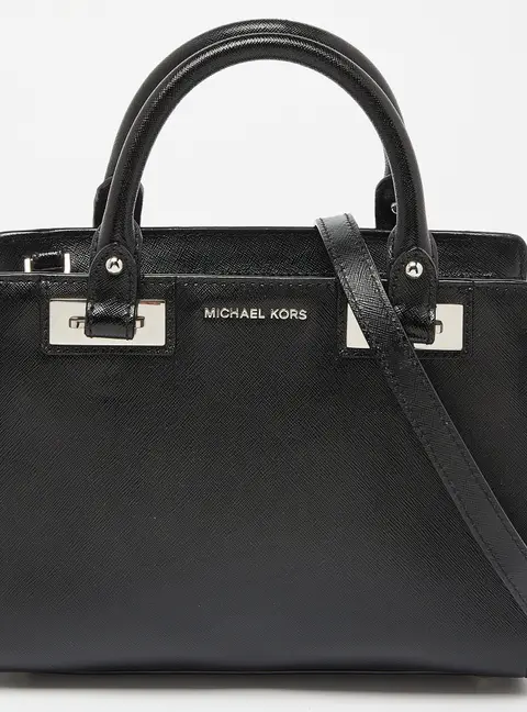 MICHAEL Michael Kors Black Leather Tote Bag