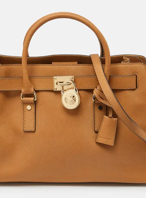 MICHAEL Michael Kors Beige Leather East/West Hamilton Tote