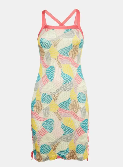 Missoni Sport Pink Patterned Knit Lace-Up Mini Dress S
