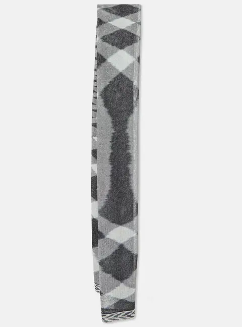 Missoni Monochrome Diamond Pattern Lurex Knit Stole