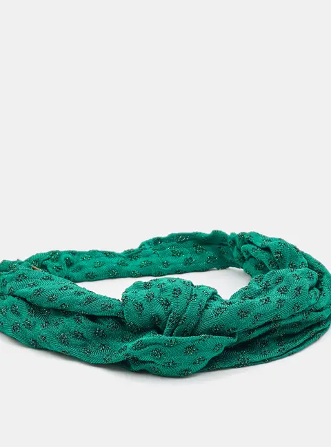 Missoni Green Lurex Knit Hairband One Size