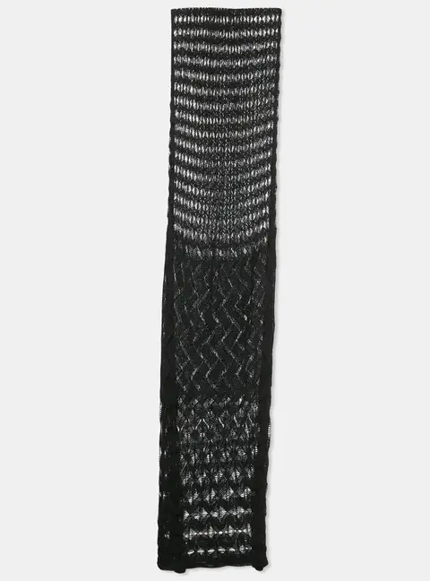 Missoni Black Patterned Knit Scarf