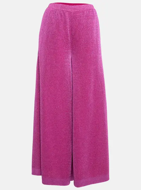 Missoni Pink Lurex Knit Palazzo Pants M