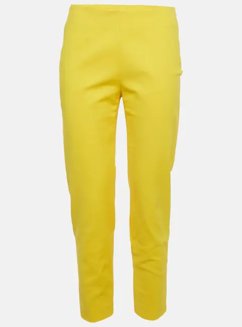 Missoni Yellow Gabardine Straight Fit Pants S