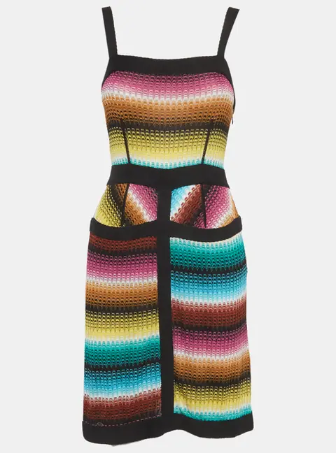 Missoni Multicolour Knit Sleeveless Mini Dress S