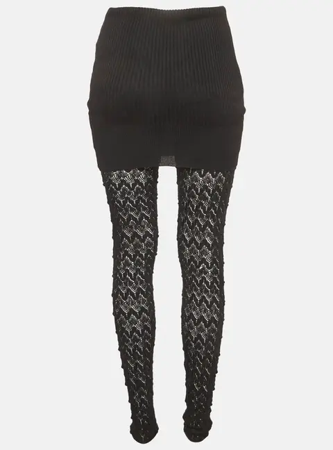 Missoni Black Stretch Knit Sheer Trousers S