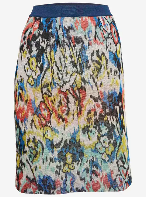 Missoni Multicolour Floral Pattern Knitted Pencil Skirt S