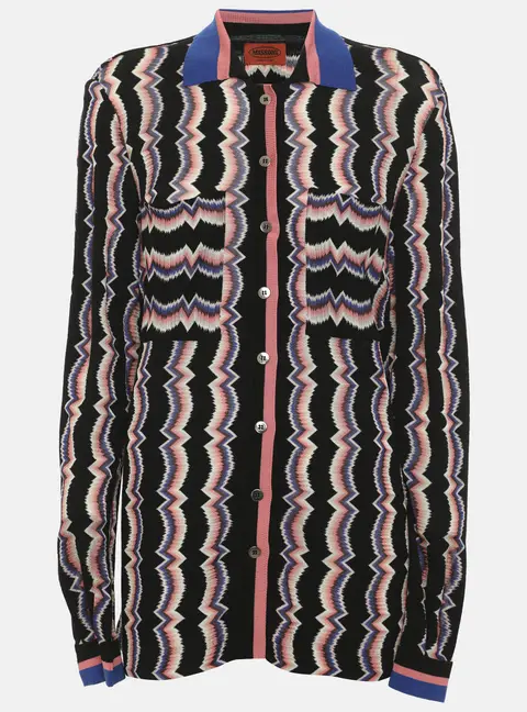 Missoni Multicolor Patterned Knit Long Sleeve Tops M