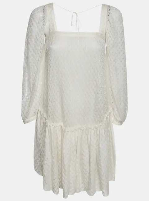 Missoni Off White Crochet Long Sleeve Mini Dress S
