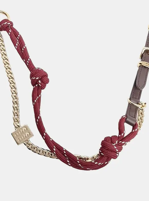 Miu Miu Leather Cord Chain Bag charm