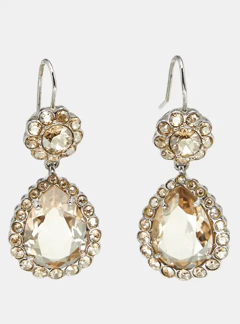 Miu Miu  Crystals SIlver Tone Earrings