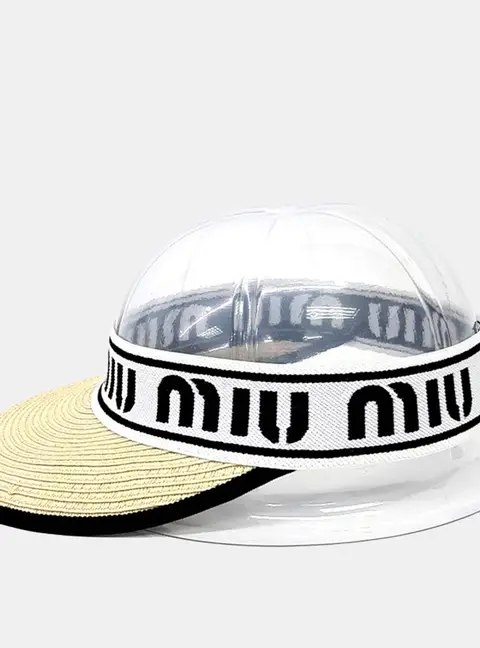 Miu Miu Raffia Sun Visor