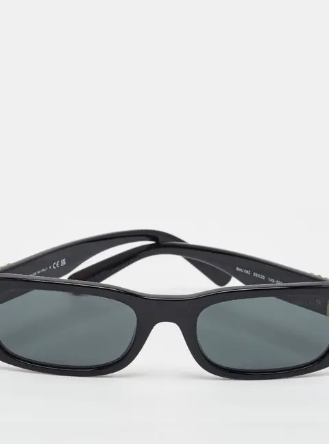 Miu Miu Black SMU 08Z Logo Rectangle Sunglasses