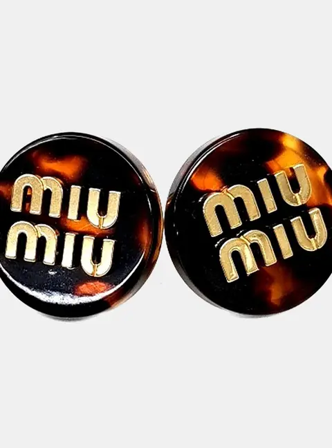 Miu Miu Plexiglass clip-on earrings
